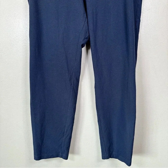 Eileen Fisher  Womens Size Large Blue Crepe Pull On Ankle Pant - Picture 6 of 13